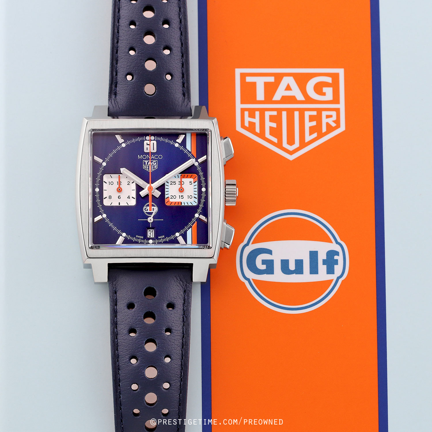 Pre-owned Tag Heuer Monaco GULF Calibre Heuer 02 cbl2115.fc6494